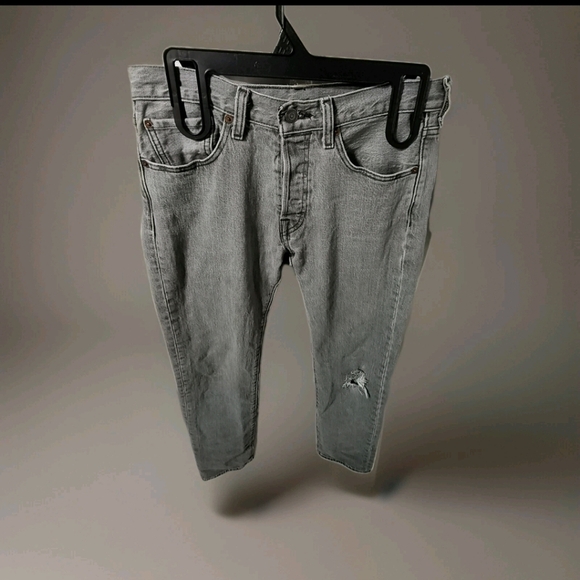 Levi 501 Red Tab Button Fly Gray Wash 28×32 - Picture 2 of 12